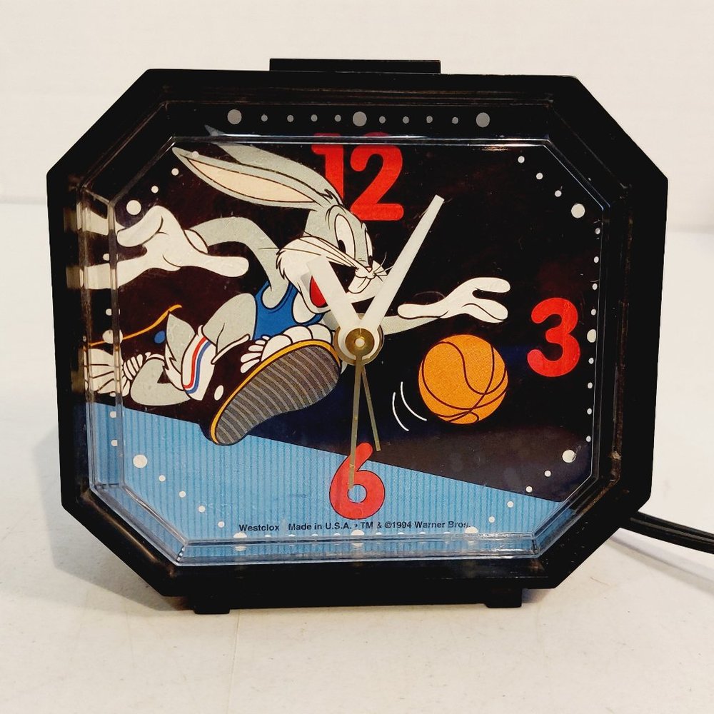 Vtg 1994 Looney Tunes Electric Alarm Clock-tested/alarm not working